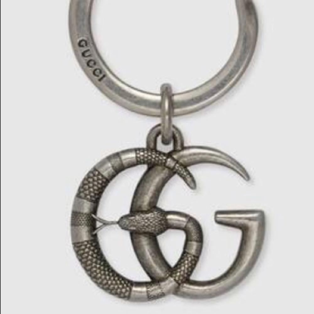 GUCCI Double G with Snake Keychain